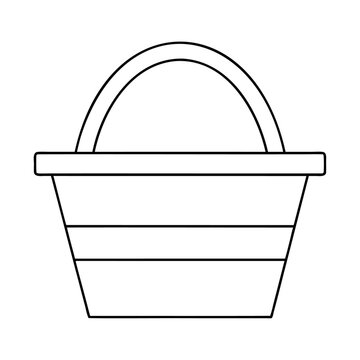 recommend clip art: Black silhouette wicker harvest wooden basket icon and vector illustration isolated on white