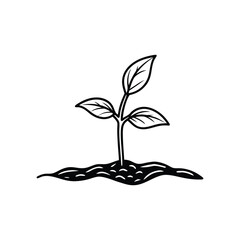 Plant Icon. Cultivation vector art isolated on white background