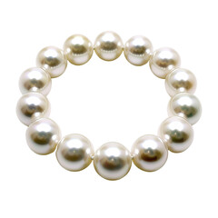 Fototapeta premium Elegant Circular Bracelet Made of Lustrous White Pearls