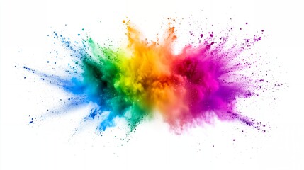 Colorful explosion of paint splashes creating a vibrant abstract design