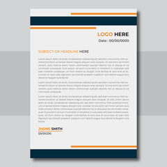 Obraz premium Modern simple corporate business letterhead design template