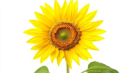 Obraz premium A crisp photo of a single sunflower with vibrant yellow petals