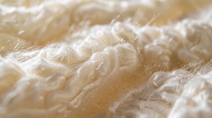 Obraz premium Close-up of White Fluffy Fabric Texture
