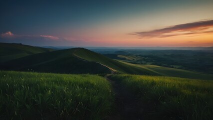 Fototapeta premium sunset in the mountains