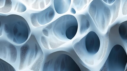 A futuristic abstract 3D geometric pattern, creating a modern decorative element for interiors.