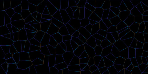 Black color Broken Stained-Glass Background with golden lines. Papercut geometric mosaic tiles pattern background. apercut geometric mosaic tiles pattern background.Seamless vintage vector background.