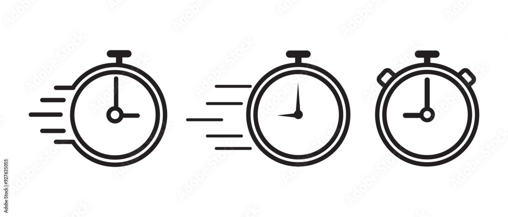 Poster timer icon, stopwatch vector timer flat icon for apps, logo and websites. clock icon. alarm clock sy