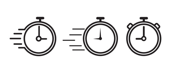 Timer icon, Stopwatch vector timer flat icon for apps, logo and websites. Clock icon. Alarm Clock symbol vector. Vector illustration.
