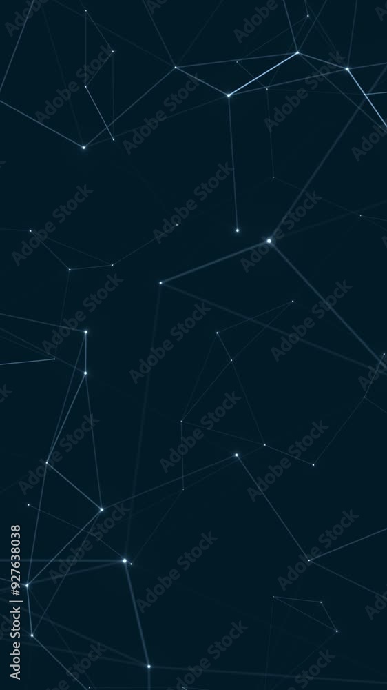 Poster Vertical abstract technology animation, dark background