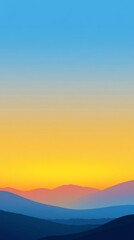 Fototapeta premium The background of dawn: The use of gradient tones symbolizes the nascent sunrise, representing a new beginning and a bright future.