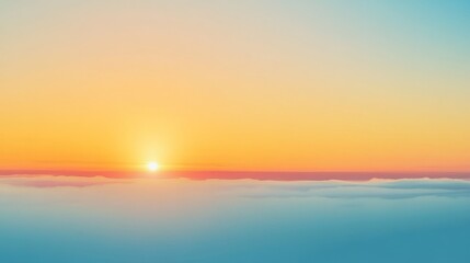 Fototapeta premium The background of dawn: The use of gradient tones symbolizes the nascent sunrise, representing a new beginning and a bright future.