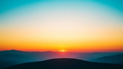 The background of dawn: The use of gradient tones symbolizes the nascent sunrise, representing a new beginning and a bright future.