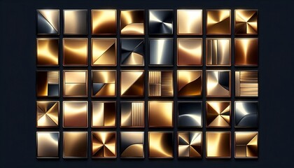 Metallic Gradient Grid