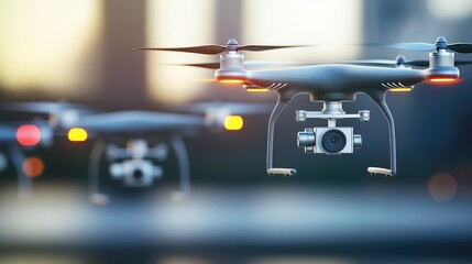 Drone fleet equipped with multiple cameras, aerial reconnaissance