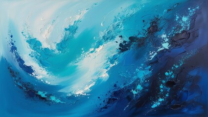 water splash in blue