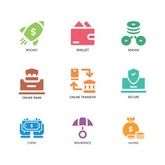 Grab this creatively crafted icons set of business and finance