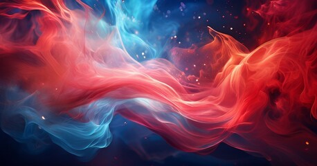 Obraz premium abstract red and blue smoke background