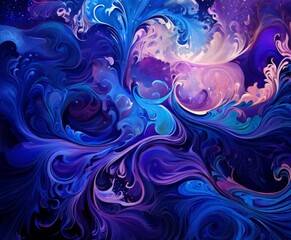 Fototapeta premium abstract background with blue and purple swirls