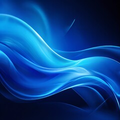 Fototapeta premium abstract blue background with smooth lines