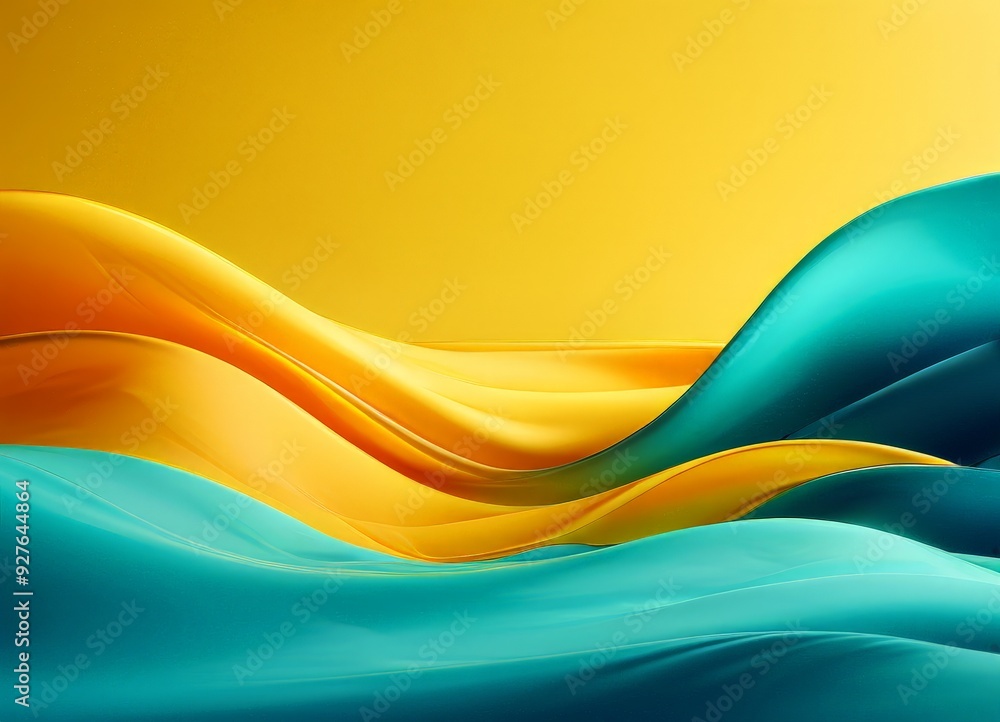 Poster abstract background with colorful waves