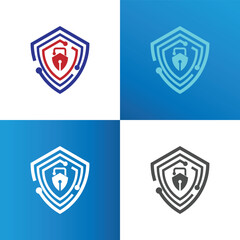 security  logo shield icon emblem vector