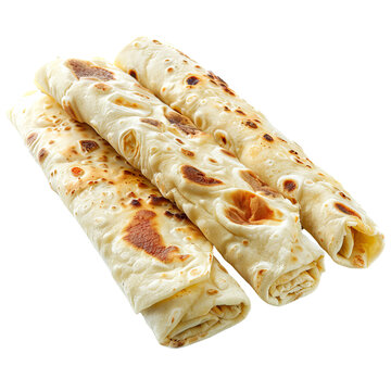Freshly Made Norwegian Lefse Rolled and Ready to Serve