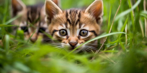 Group of beautiful cats
