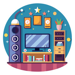 Entertainment Center Vector Design