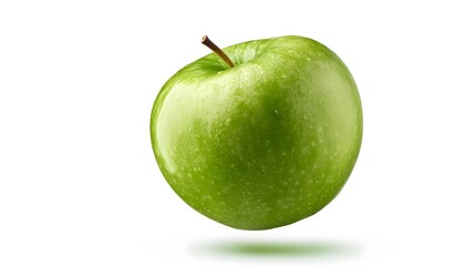  Apple floating in the air, isolated on white background