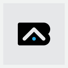 Letters A B. VClean, Bold Typography Meets Minimalist Geometric Style. Modern BV Logo Design - Sleek Black and White with Vibrant Accents. ersatile Branding Icon for Tech, Media, or Corporate Identity