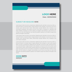 Naklejka premium modern corporate letterhead template design