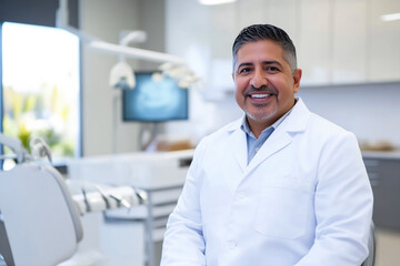 Fototapeta premium Friendly Dental Practitioner in State-of-the-Art Clinic