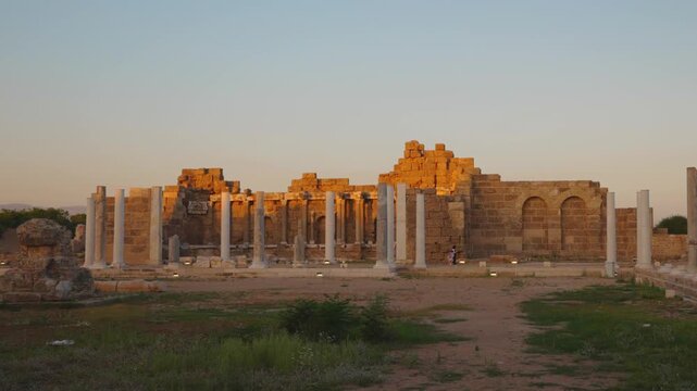 Ruins of the ancient city of Side. State Agora.
