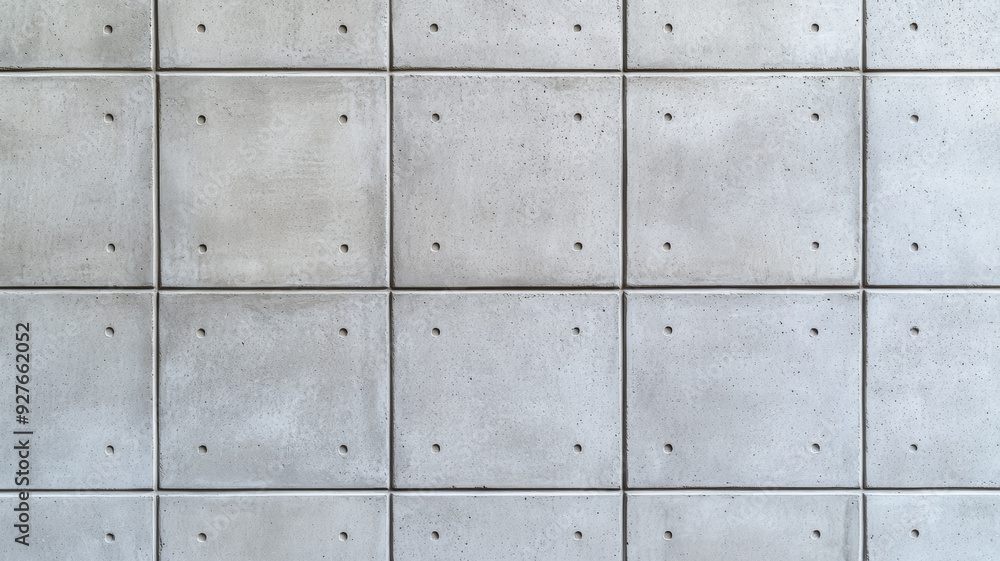 Poster closeup of a plain concrete wall background with smooth texture and subtle variations in light gray 