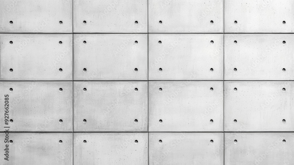 Poster closeup of a plain concrete wall background with smooth texture and subtle variations in light gray 