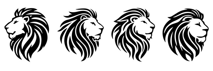 A vector logo featuring the outline of a lion.