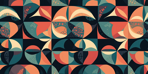 A colorful background with shapes and colors