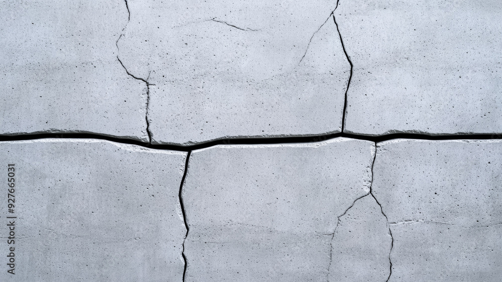 Poster overhead shot of a concrete wall surface with subtle gradients and fine hairline cracks muted gray t
