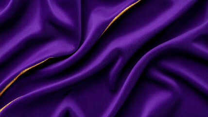 Obraz premium Rich deep purple velvet texture with gold detailing Kwanzaa luxurious and cultural warmth royal festive feel perfect for seasonal designs 