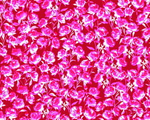 Gothic style seamless pattern with soft blurry peony flowers. Halloween themed graphic print for clothing, fabric, wallpaper, home decor, wrapping paper