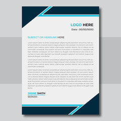 Obraz premium modern corporate letterhead template design