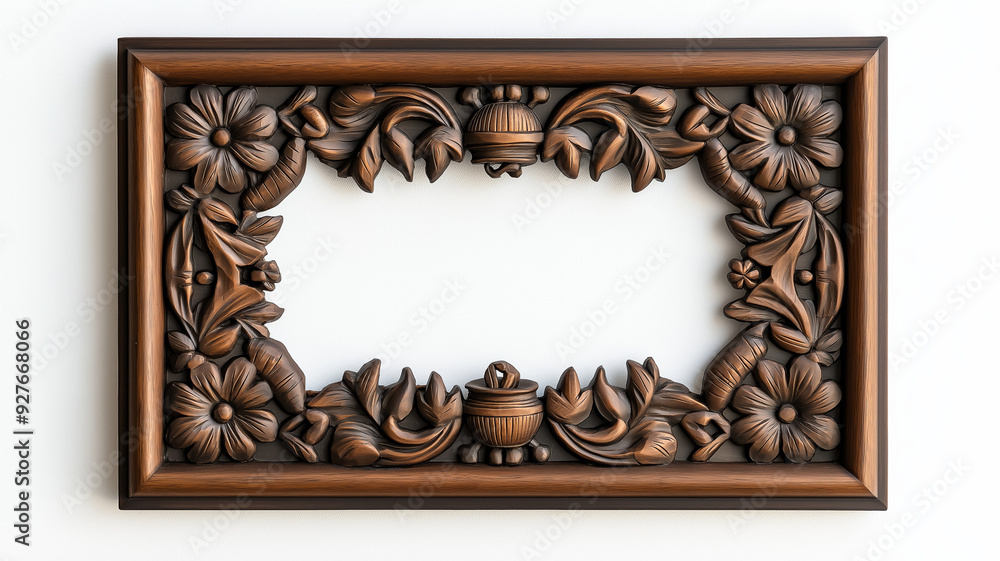 Poster top down shot of a rectangular halloween style frame with intricate carvings of witches cauldrons an