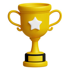 Trophy 3d business icon