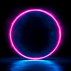 purple neon ring generated by AI