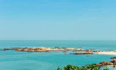 beautiful tropical landscape at Mulan Bay, Wenchang, Hainan, China