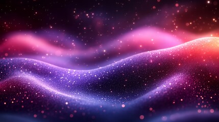 Fototapeta premium Abstract purple and pink glitter background with bokeh lights.