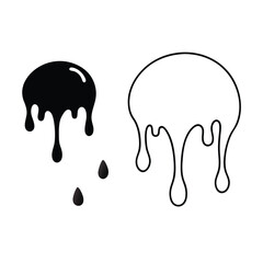 Dripping slime. Colorful dirt splat, goo dripping splodges, Vector Illustration 