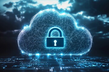 Illustration of Cloud Security Services Technology created with Generative AI