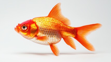 Red fish on white background