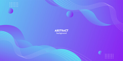 Bright light blue and purple background. with wave and circle patterns. Vector illustration